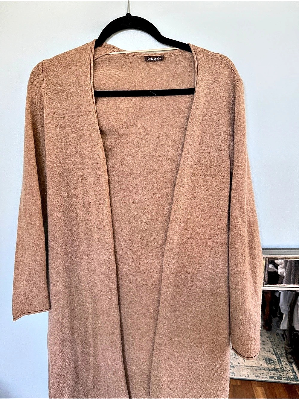 J.McLaughlin Open Front Wool Cashmere Cardigan Size Small